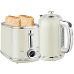 1.7l 3000w Kettle And 2 Slice Toaster With Keep Warm Memory Function | Grey