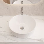 Round White Bathroom Sink Art Basin