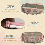 Kids Easel With Paper Roll, Blackboard, Whiteboard, Storage | Pink