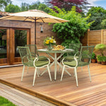 5-piece Rattan Outdoor Dining Set | Green