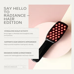 Ovey London 3-in-1 LED Hair Brush Red & Blue Light Therapy With Scalp Massage Vibration Wellness & Shine