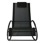 Patio Orbital Rocking Chair Chaise | Black