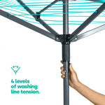 4-arm Rotary Clothes Airer - Charcoal