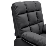 Faux Leather Recliner Armchair Modern Upholstered Lounge Chair With Adjustable Backrest & Footrest | Black