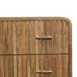 Solid Mango Wood T-bar Ridged Chest