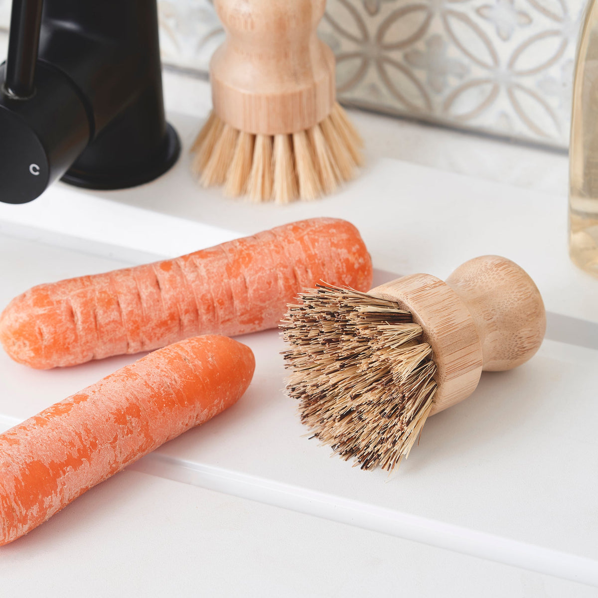 Set Of 2 Bamboo Pot Brushes