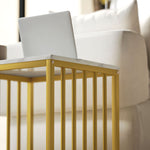Coffee Table Set, Marble-effect, Steel Frame