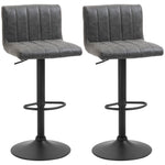 Barstools Set Of 2 Adjustable Height With Footrest