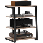 Hifi Rack Stand W/ 4-tier Power Strip | Gray