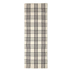 Tartan Check Non-slip 100% Wool Rug | 200cm | Black & White