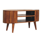 Cortez Chestnut Media Unit, 2 Open Shelves, Brown