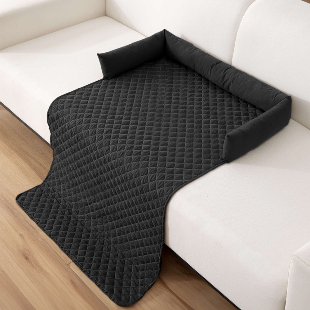 75x120cm Waterproof Pet Bed Furniture Protector Mat Dog Sofa Cover With Pillow