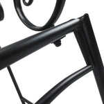 Outsunny Garden Bench, Metal Outdoor Patio Garden Loveseat, Black