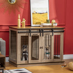 Double Dog Cage W/ Divider - Ak Color | Brown