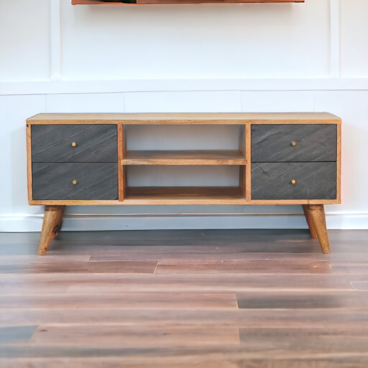 Solid Wood Slade Media Unit