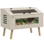 Reptile Terrarium, Snake Vivarium With Tempered Glass Windows | Brown