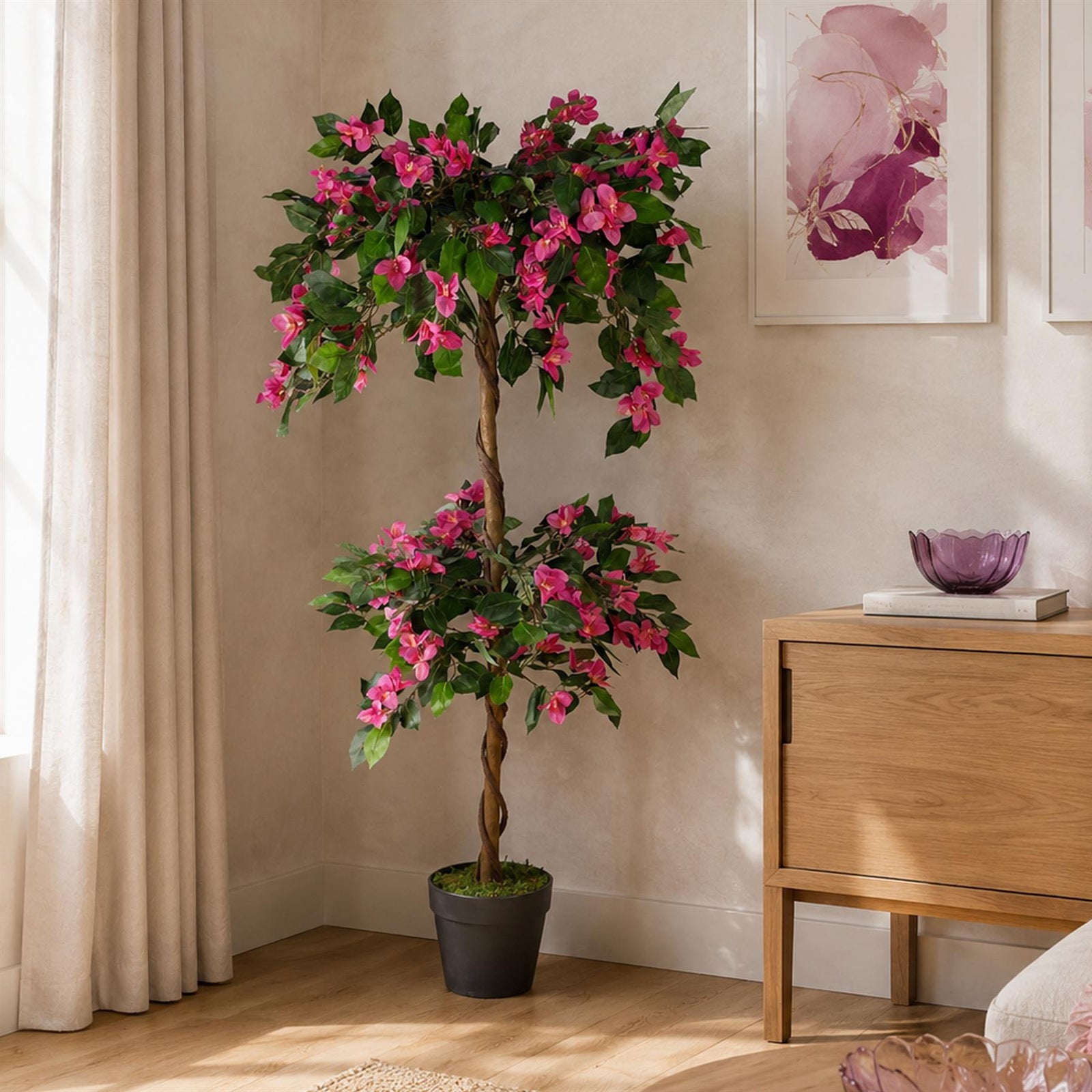 Artificial 140cm Extra Large Flowering Rhododendron Bush Tree