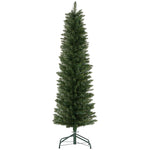 5/6/7ft Artificial Pencil Christmas Tree Realistic Green/White | 5ft | Green