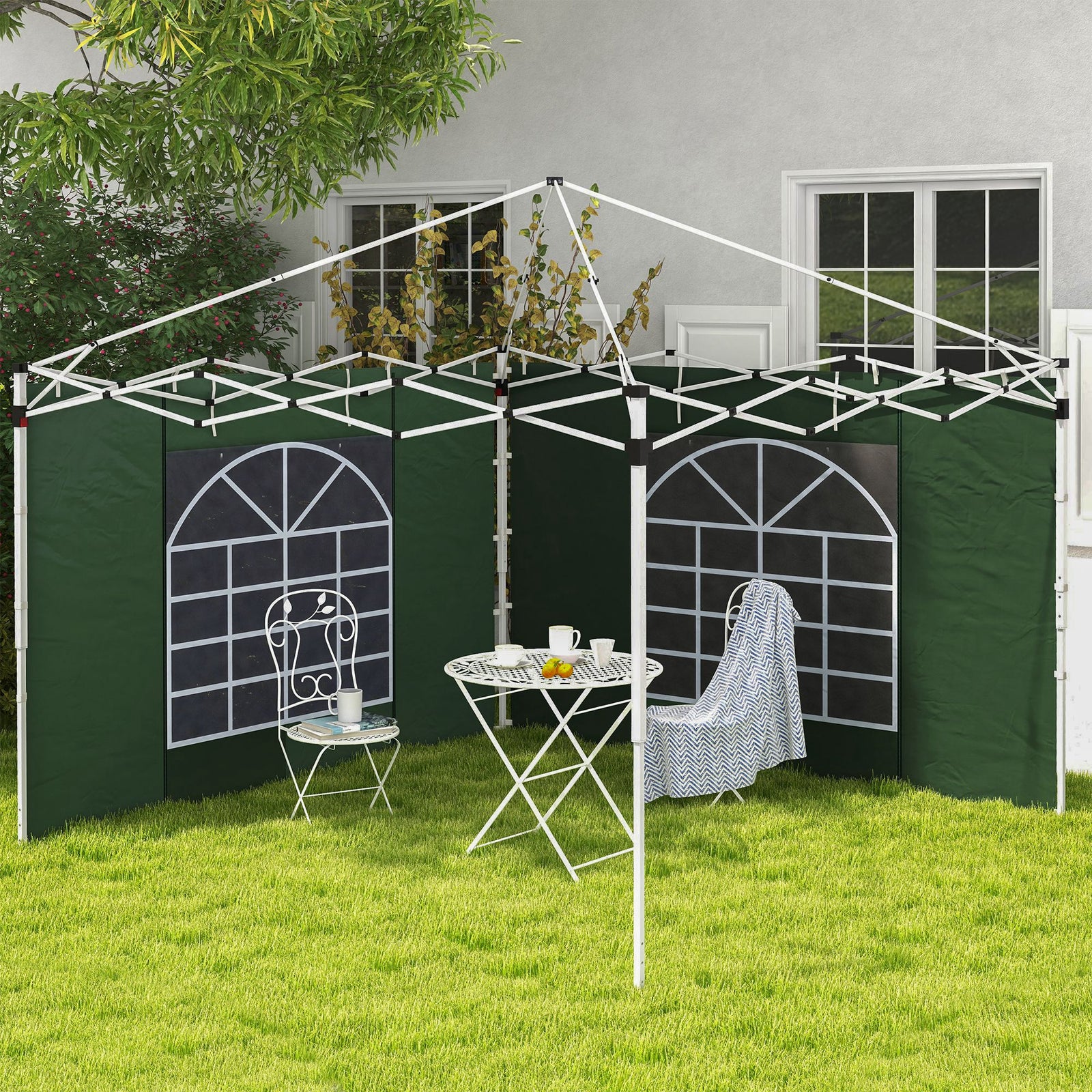 3x3(m) Or 3x6m Pop Up Gazebo Side Panels Replacement, 2 Pack | Green