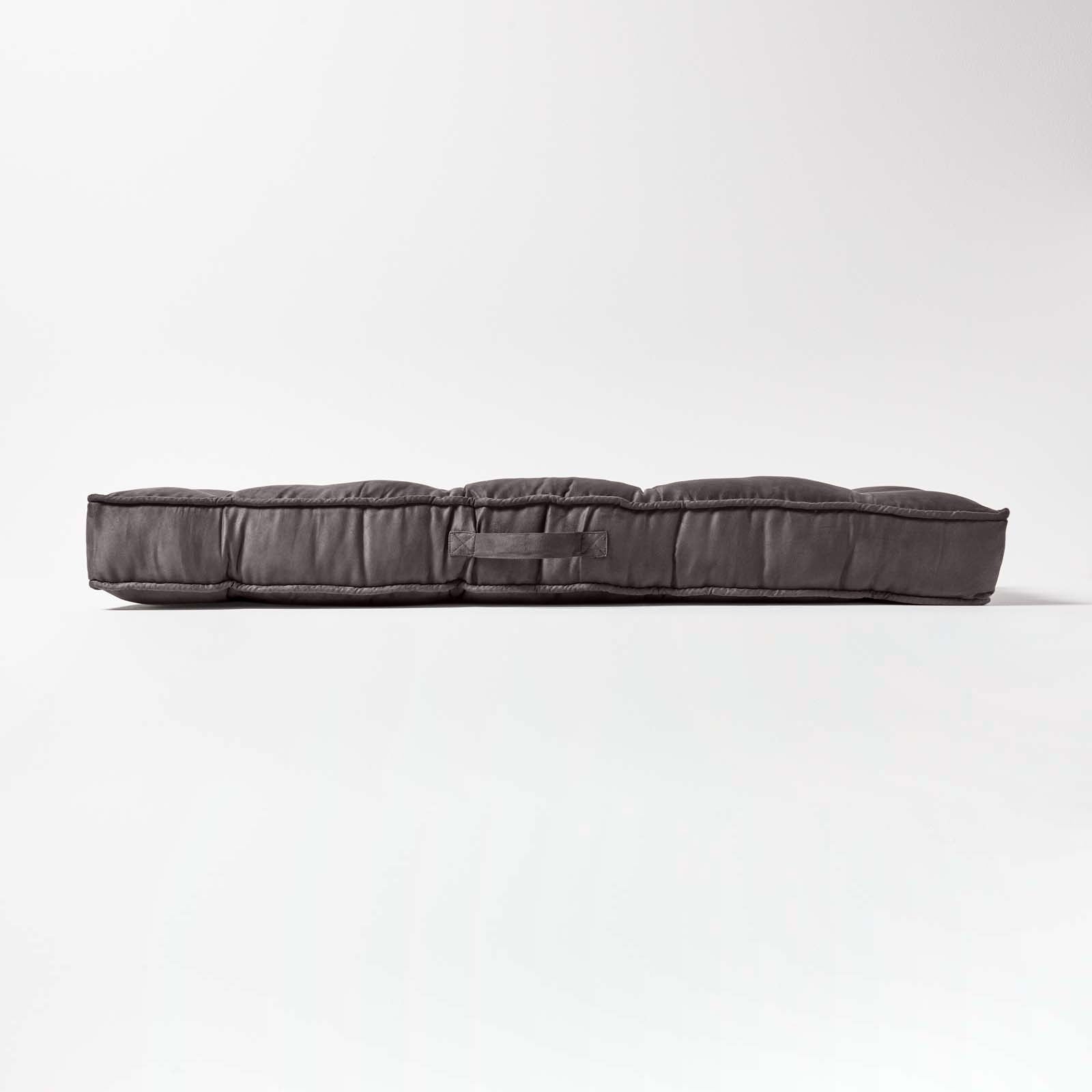 Faux Suede 2 Seater Booster Cushion | 50cm x 100cm | Grey