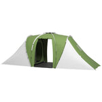 Outsunny 4-6 Man Tunnel Tent, 2000mm Waterproof, 2 Bedroom