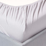 Soft Portuguese Brushed Cotton Fitted Sheet | Double | Grey