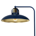 Felix Hand Made Designer Table Lamp Rugged Industrial With A Luxurious Twist | Navy Blue