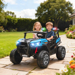 24v Electric Ride On Car, 2-seater Kids Electric Truck | Blue