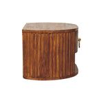 Artisan Furniture Solid Wood Oval Wall Nightstand