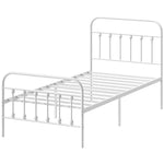 Single/double/king Metal Platform Bed Frame Underbed Storage | Single | White