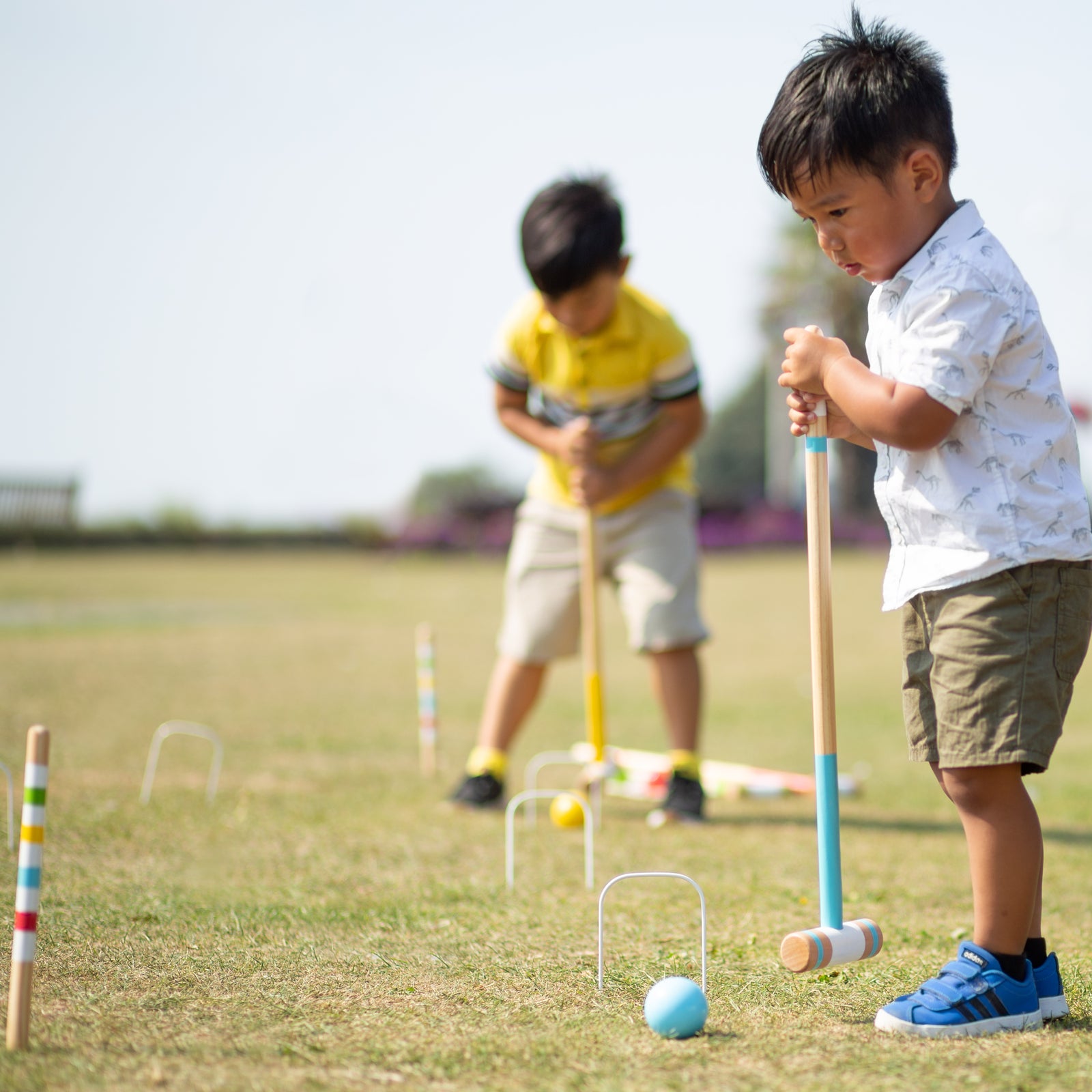 Wooden Garden Croquet Set, Complete With Storage Bag