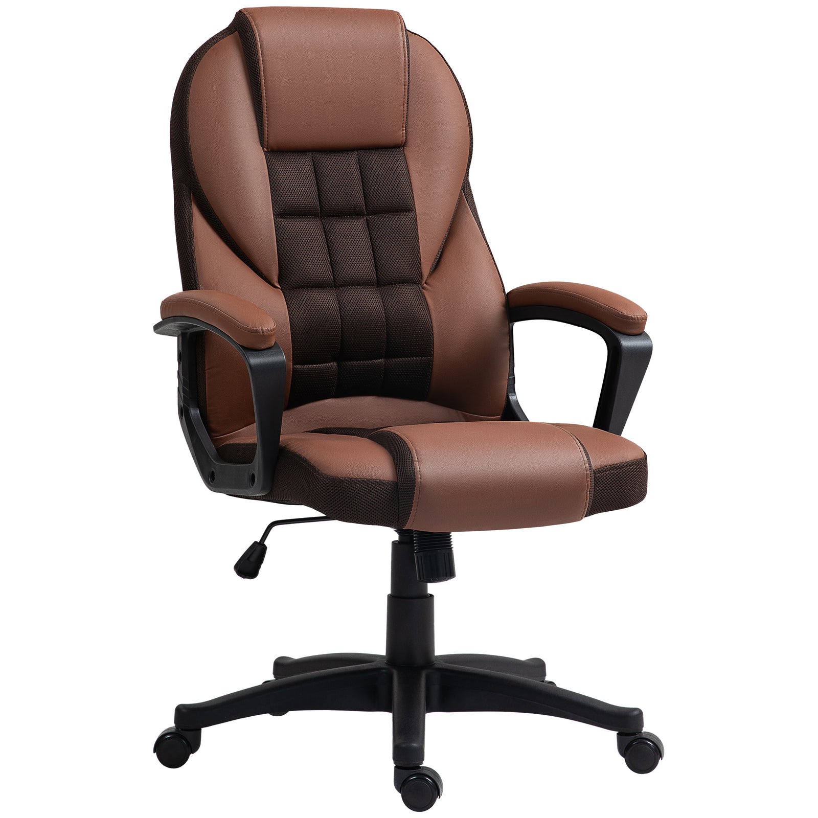 High Back Pu Executive Leather Desk Hair | Brown