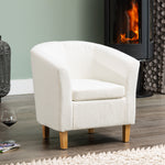 Branford Boucle Fabric Tub Chair | Cream