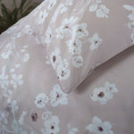 Petite Fleure 100% Cotton Duvet Cover Set – Floral Blossom Print Bedding With Piped Edges | Single | Pink