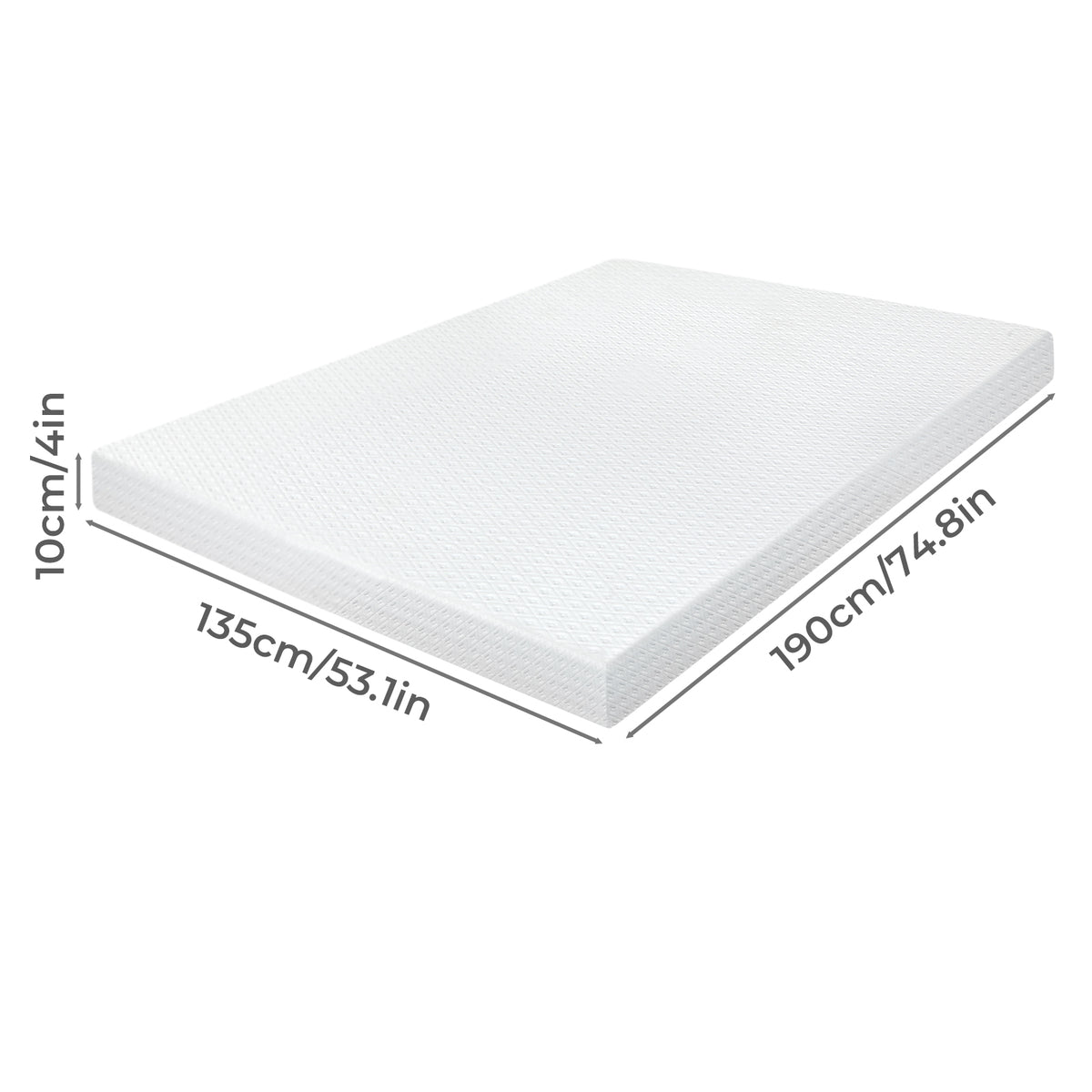 Lavio Mattress Topper 4 Inch Cooling Gel Memory Foam Double Non Slip Washable