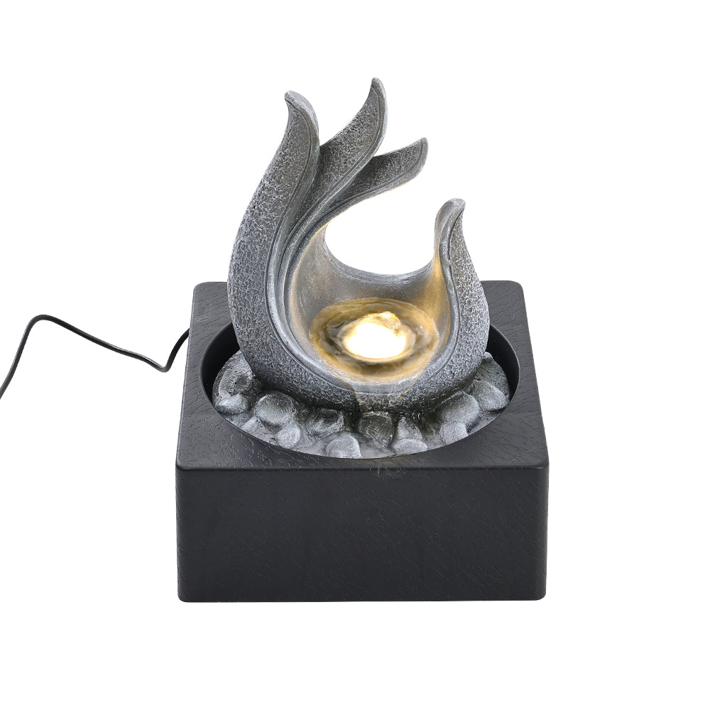 Tabletop Resin Water Fountain With Led Light