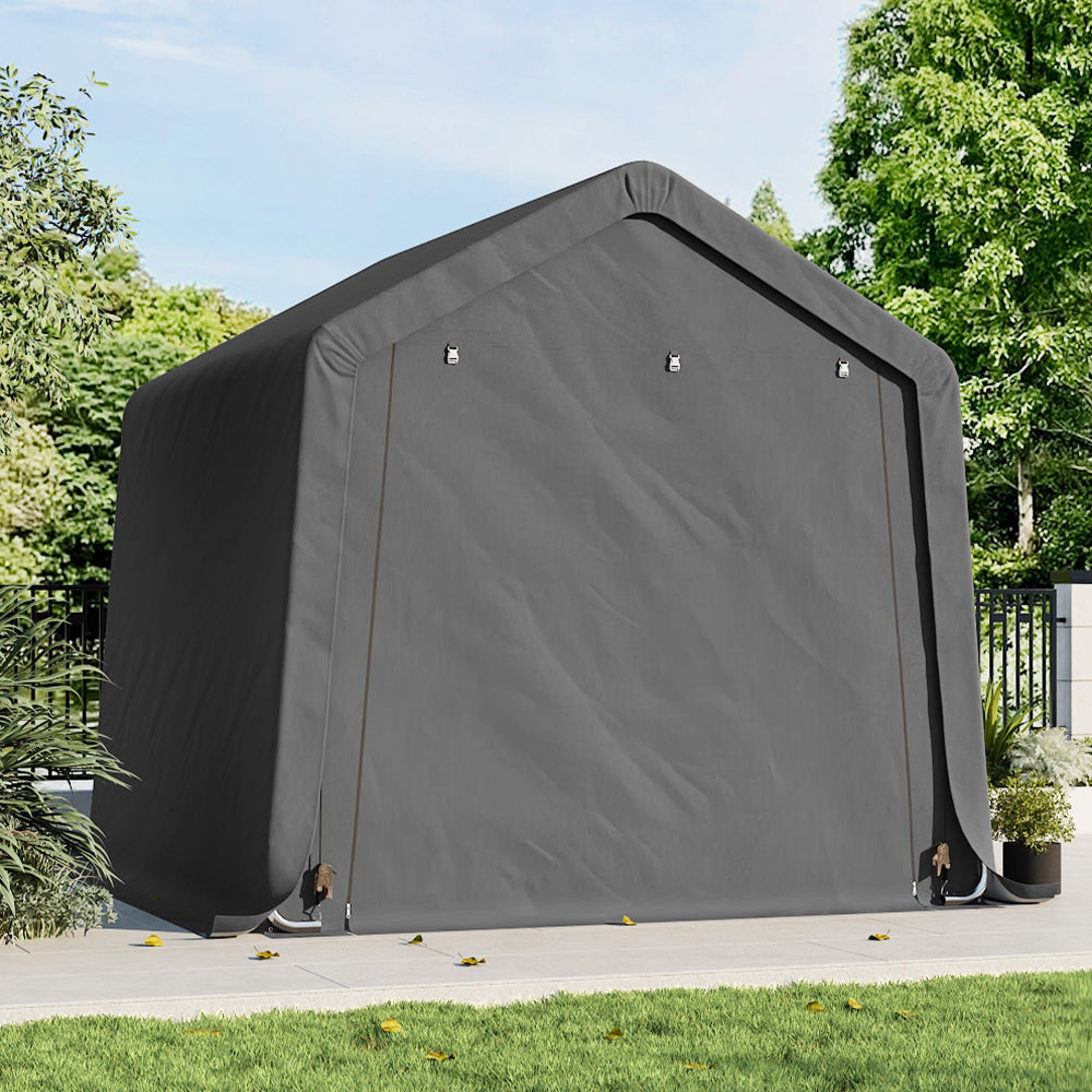 8x8ft Galvanized Tube Storage Shed