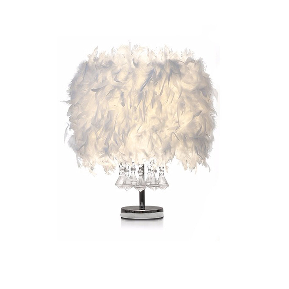 Modern Feather Bedside Table Lamp
