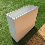 Long Zinc Galvanised Tall Trough Planter | 90cm x 30cm x 60cm | White