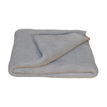 Double Knitted Throw | Light Blue