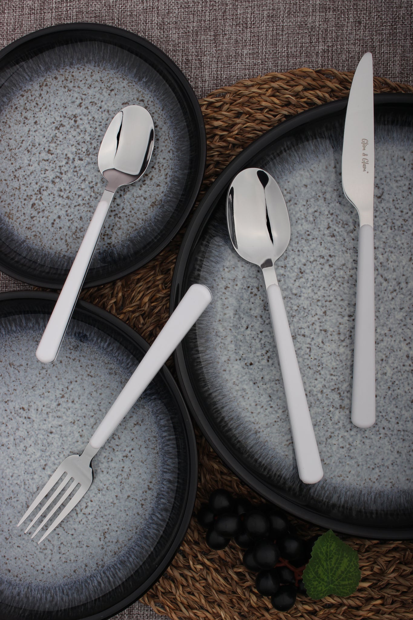 Cutlery Sets Stainless Steel White Abs Handle 16 Piece Set | One Size | White