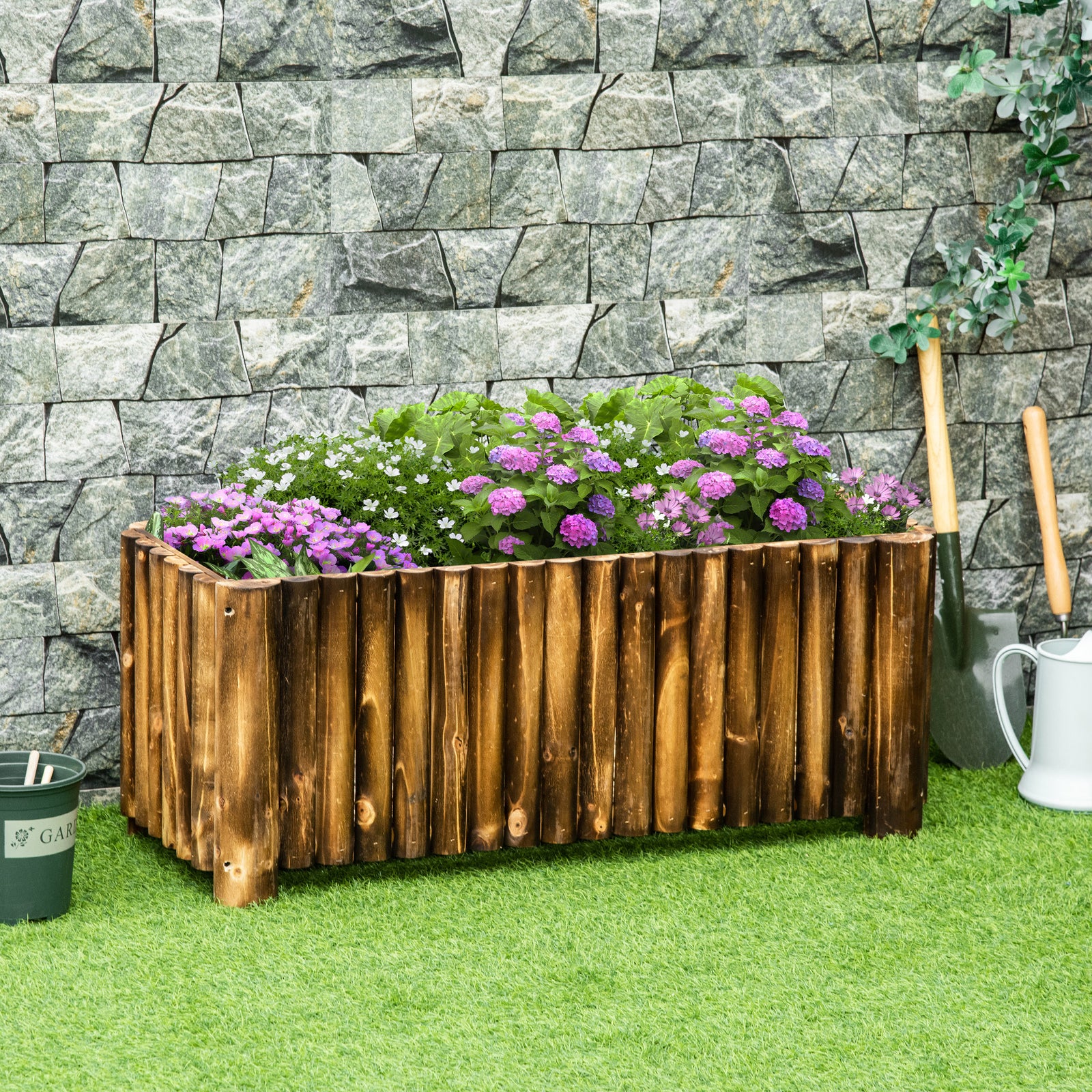 Raised Flower Bed Wooden Planter Box 4 Feet (repeat)