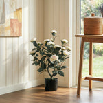 HOMCOM 65cm Artificial Camellia Flower Plant With 116 Lush Leaves