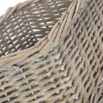 Small Wicker Grey Wash Storage Tray | Small | Gray