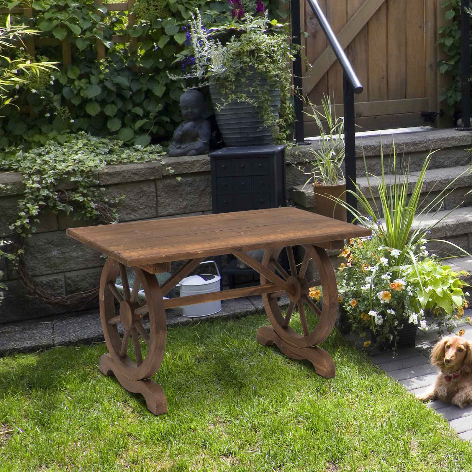 Outdoor Dining Table Patio Display Desk Fir Wood