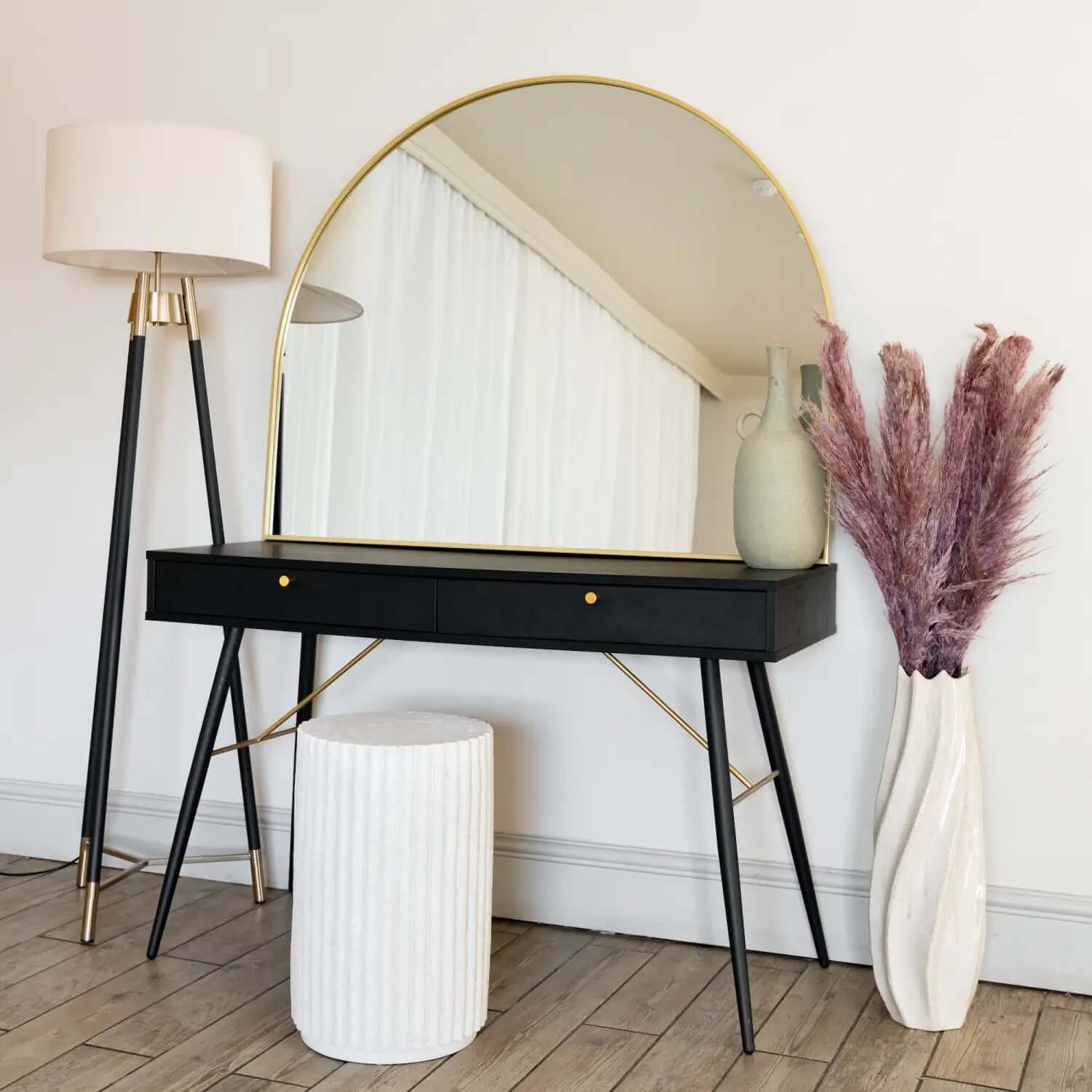 Akiko - Gold Metal Arched Mirror | 95cm x 120cm