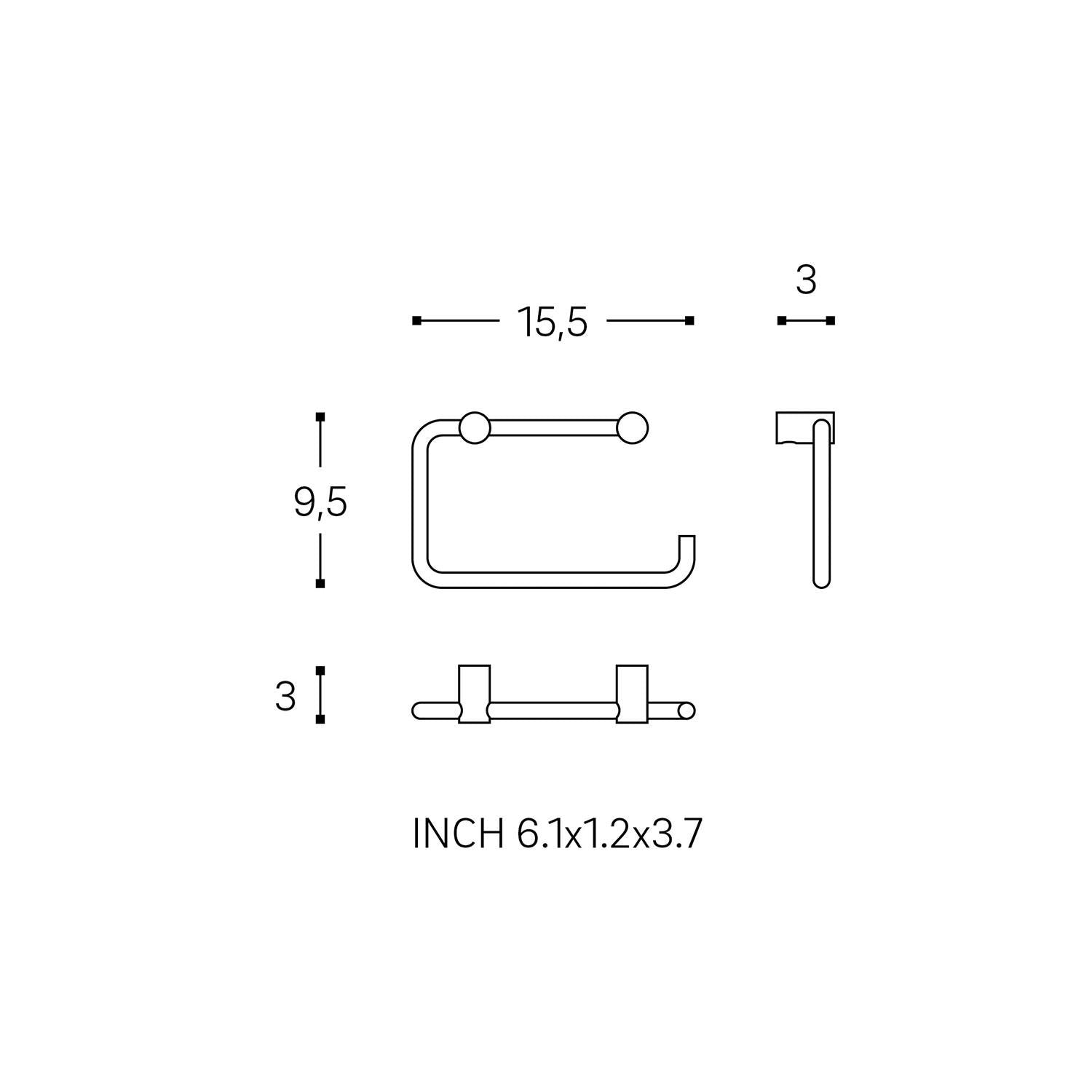Paper Holder/towel Rack Matt Stainless Steel Logic