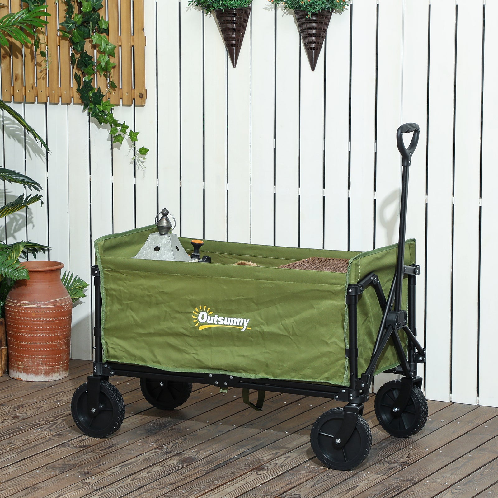 120l Festival Trolley, Folding & Compact | Green
