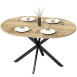 HOMCOM Extendable Dining Table For 4-6 With X-shape Base, Natural Wood