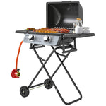 Outsunny Foldable Gas Bbq With Side Tables